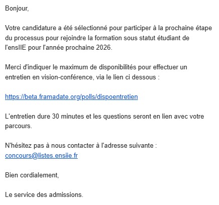 Admissible !